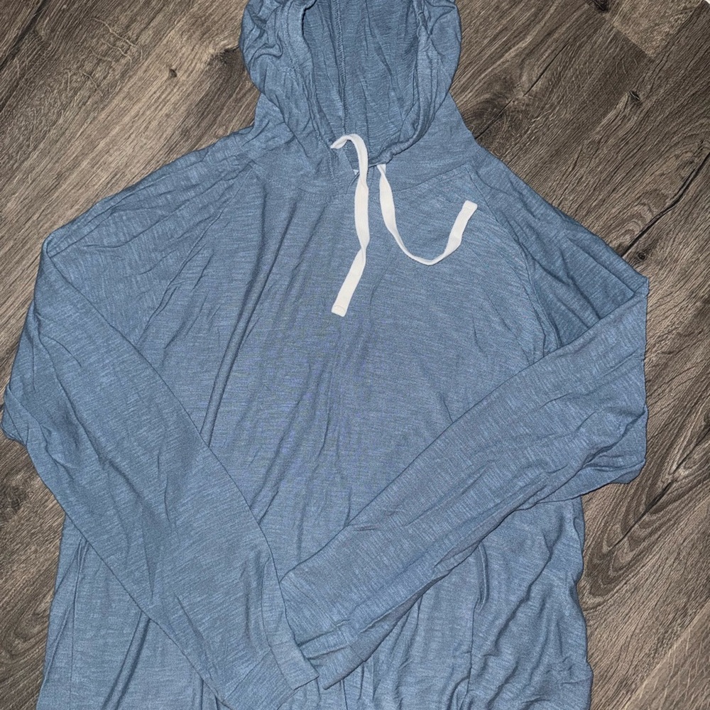 Free Fly Blue Hooded Long Sleeve Pullover - Picture 2 of 4